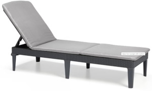 Outdoor Living: Jaipur Garden Sunlounger with Cushion - 2 Year Warranty - On Sale 33% off