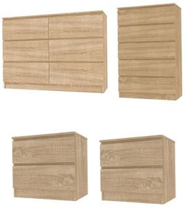 Bedroom Suite – 4 Piece – Tallboy + Lowboy + 2 x Bedside tables