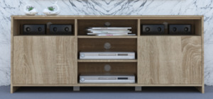 Entertainment Unit - TV Unit - TV Stand: Entertainment Unit / TV Unit - UTAH - Holds upto 75"