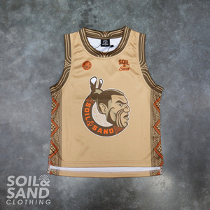 Kids Kaitiaki Singlet – Tan Soil and Sand