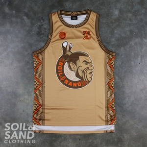 Kaitiaki Singlet – Tan Soil and Sand