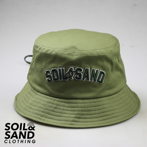 Bucket Hat – Army Green Soil and Sand
