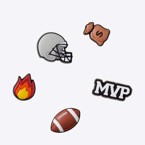 Jibbitz Football Star 5 Pack