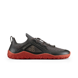 Vivobarefoot Primus Trail Knit FG Mens Obsidian/Cherry Tomato