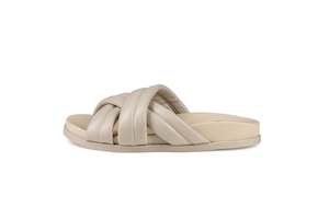 Favourites: Zen Leather Slides off white
