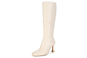 Aw24: Cream Leather Knee-High Boots – Lila (PREORDER)