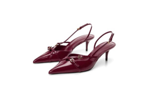 Wine Leather Kitten Heel – Alessia