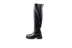 Boots: Chester Knee High Combat Boot Black