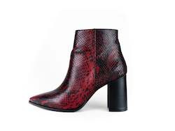 Boots: Viper Red Ankle Boot