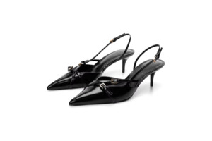 Black Patent Leather Kitten Heel – Alessia
