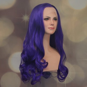 Bright purple 50cm lace front Sole Wig Works