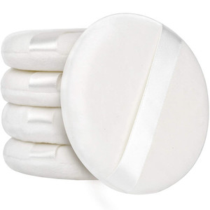 5 white standard powder puffs Sole Wig Works