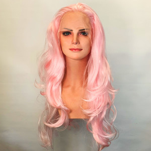 Glow in the dark Pink, glows green Sole Wig Works