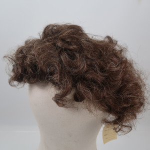 Curly mid brown with greys toupee Sole Wig Works