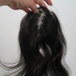 Products: Small dark brown topper volumizer Sole Wig Works