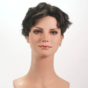Short with short nape mono top parting Sole Wig Works