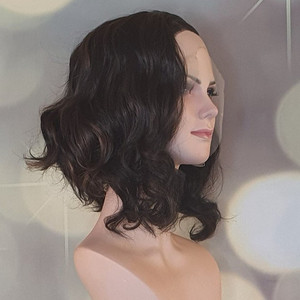 Products: 10-20cm dark brown and tan angle bob Sole Wig Works