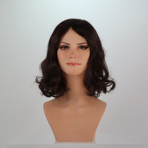 Mid length with curly ends, off centre part Sole Wig Works