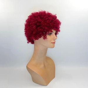 Products: Bright Magenta Curly - Human Hair Sole Wig Works