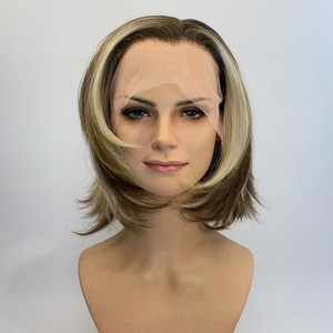 Brown, ginger and blond highlights Sole Wig Works