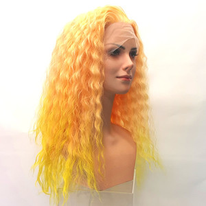 Orange and Yellow crinkle Sole Wig Works