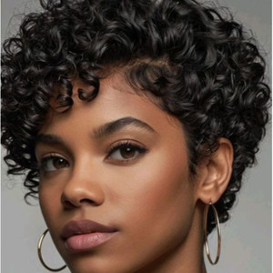 Pixi cut Lace front colour 1B Sole Wig Works