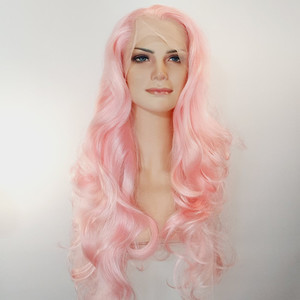 60cm pink curly Sole Wig Works