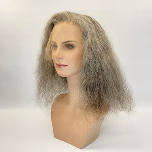 Products: HD lace handmade virgin grey hair Sole Wig Works