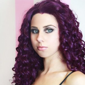 Dark purple wavey lace front Sole Wig Works