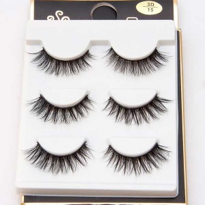 Thick Black Eyelashes Makeup 3 Pairs Long Fake Lashes Extension