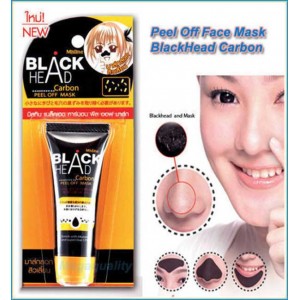 Products: Mistine Blackhead Carbon Charcoal Peel Off Face Mask Removes black sports and cleans pores