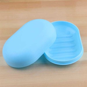 Soaps: Soap case blue/lime/pink color Travel case