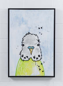 Original Art Pieces: Yellow Budgie Original