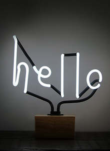 Neons Lights: SOMEKIND NEON "HELLO"- WHITE