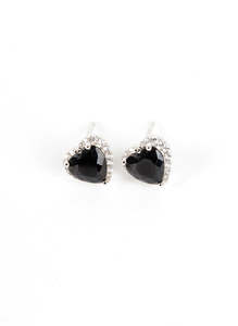 Surrounded Heart Earring