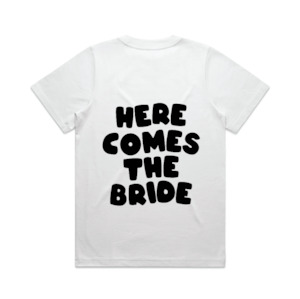 Products: Here Comes The Bride Tee | Black on White