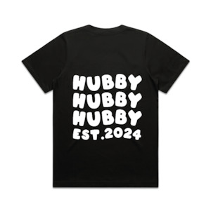 Hubby Tee | White on Black