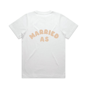 Products: Married As Tee | Beige on White