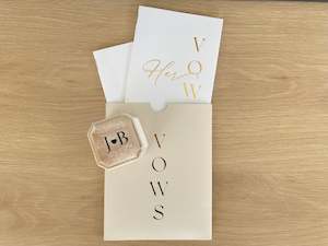 Gifts: Wedding Day Bundle | Ring Box & Vow Book Set