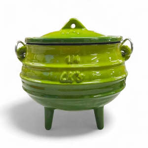LK Enamel Pot 3-Leg 0.7L #1/4 (Green)
