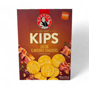 Biscuits Rusks: Bakers Pyotts Kips Bacon Flavoured Crackers - 200g