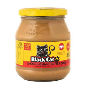 Jam And Spreads: Black Cat Peanut Butter - Smooth 400g NO SUGAR or SALT