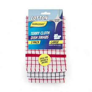 Terry Cloth Dish Swabs - Set of 3