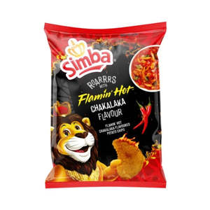 Chakalaka: Simba Chips Flaming Hot Chakalaka - 120g *