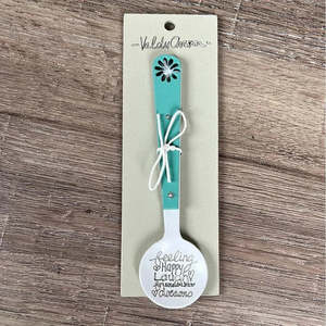Braai: Enamel Sugar Spoon - Feeling Happy (Flower)