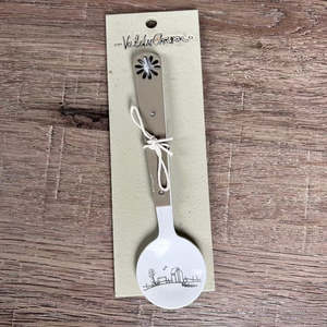 Enamel Sugar Spoon - Farmhouse (Flower)