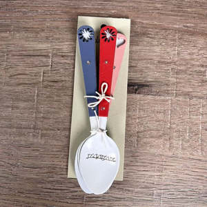 Enamel Teaspoon Set - Birds on a Wire