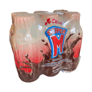 Clover Super M - Medium Fat Chocolate Milk - 300ml (Pack of 6)