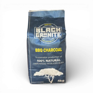 Biltong Braai: Black Granite Charcoal BBQ Grade - 4kg