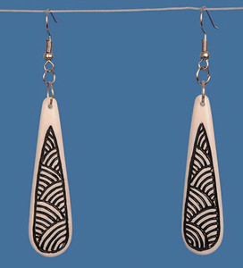 Bone Drop Stained Earrings SomethingKiwi